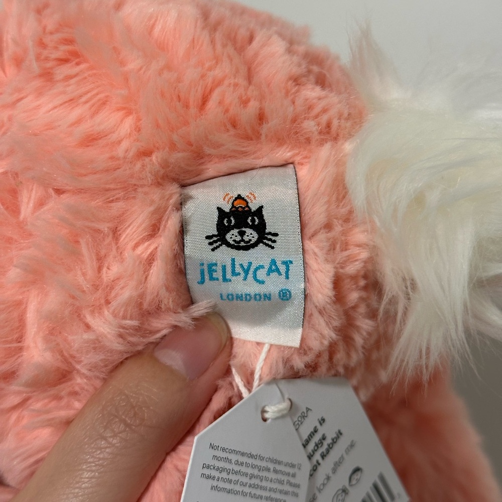 Jellycat Smudge Apricot Rabbit NWT RETIRED VHTF - Picture 3 of 5